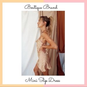 Floral Silk Mini Slip Dress